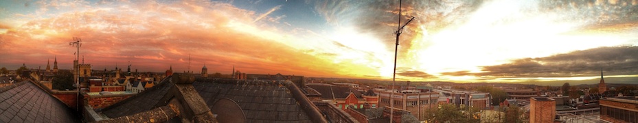 Panoramic Rooftop Sunset